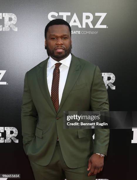 Actor Curtis "50 Cent" Jackson poses for a picture during the "Power" Season 5 premiere at Radio City Music Hall on June 28, 2018 in New York City.