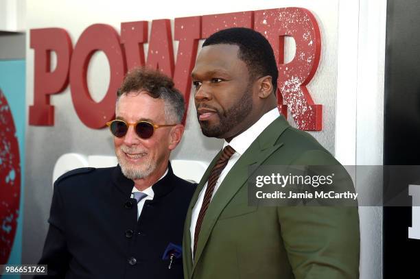 Executive producer Mark Canton and Curtis "50 cent" Jackson attend the Starz "Power" The Fifth Season NYC Red Carpet Premiere Event & After Party on...