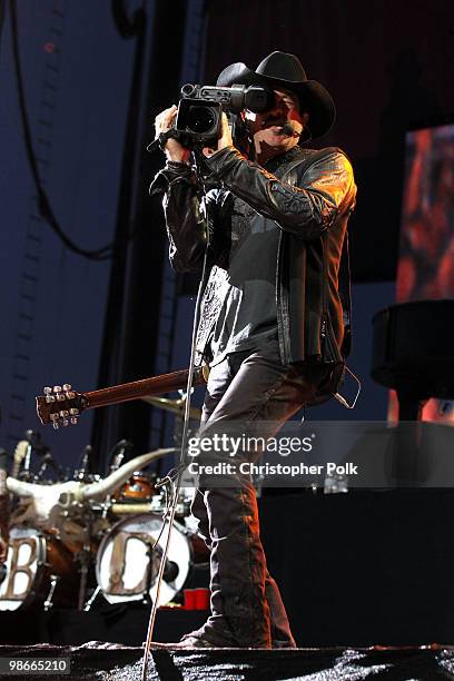 Musician Kix Brooks of Brooks & Dunn performs during day 2 of Stagecoach: California's Country Music Festival 2010 held at The Empire Polo Club on...