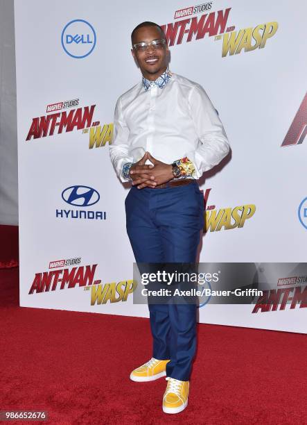 Rapper/actor T.I. Attends the premiere of Disney and Marvel's 'Ant-Man and the Wasp' at El Capitan Theatre on June 25, 2018 in Hollywood, California.