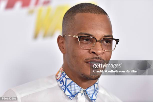Rapper/actor T.I. Attends the premiere of Disney and Marvel's 'Ant-Man and the Wasp' at El Capitan Theatre on June 25, 2018 in Hollywood, California.
