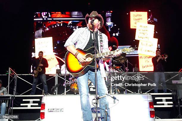 Musician Toby Keith performs during day 2 of Stagecoach: California's Country Music Festival 2010 held at The Empire Polo Club on April 25, 2010 in...