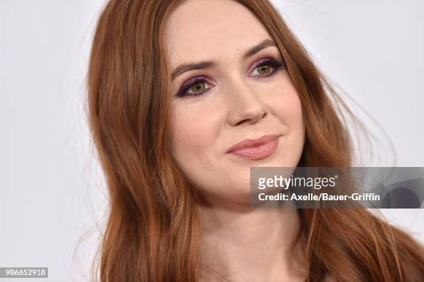 Actress Karen Gillan attends the premiere of Disney and Marvel's 'Ant-Man and the Wasp' at El Capitan Theatre on June 25, 2018 in Hollywood,...