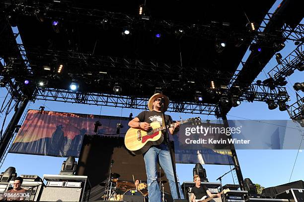 Musician Jason Aldean performs during day 2 of Stagecoach: California's Country Music Festival 2010 held at The Empire Polo Club on April 25, 2010 in...