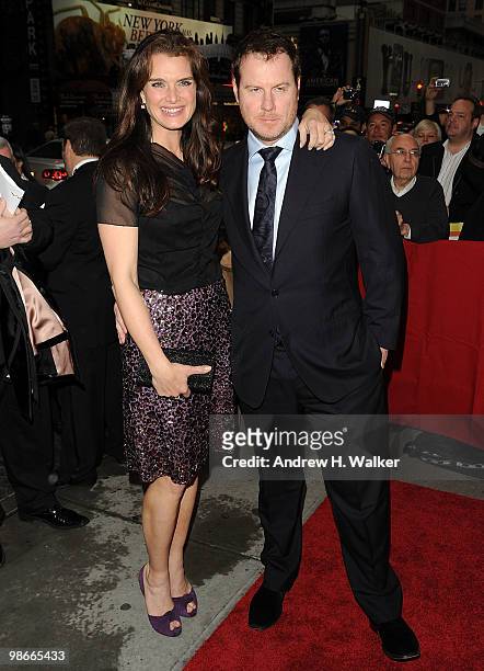Brooke Shields and Chris Henchy attend the Broadway Opening of "Promises, Promises" at Broadway Theatre on April 25, 2010 in New York City.