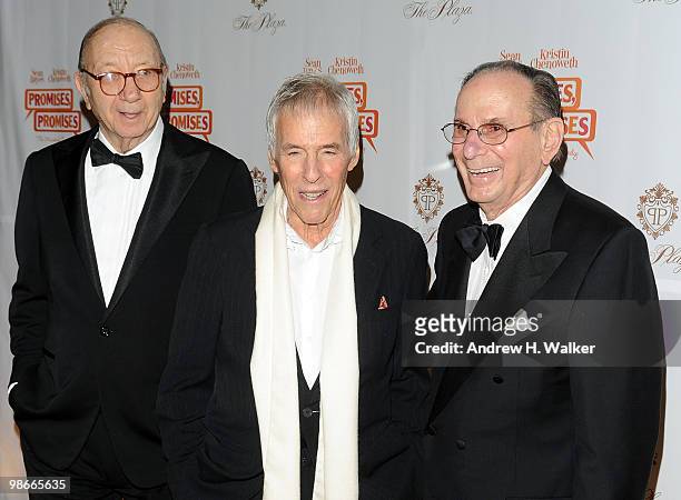 Neil Simon, Burt Bacharach and Hal David attend the Broadway Opening of "Promises, Promises" at Broadway Theatre on April 25, 2010 in New York City.