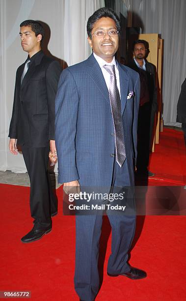 Lalit Modi arrives for the IPL Awards night in Mumbai on April 23, 2010.