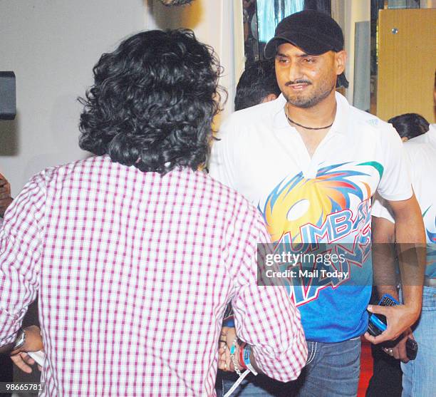 Harbhajan Singh arrives for the IPL Awards night in Mumbai on April 23, 2010.