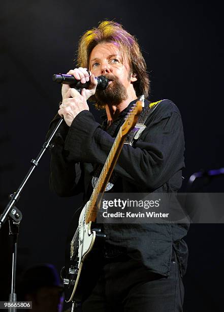 Musician Ronnie Dunn of Brooks & Dunn performs during day 2 of Stagecoach: California's Country Music Festival 2010 held at The Empire Polo Club on...