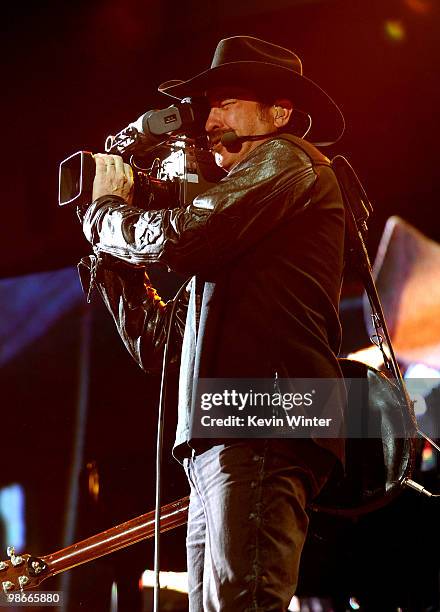 Musician Kix Brooks of Brooks & Dunn performs during day 2 of Stagecoach: California's Country Music Festival 2010 held at The Empire Polo Club on...