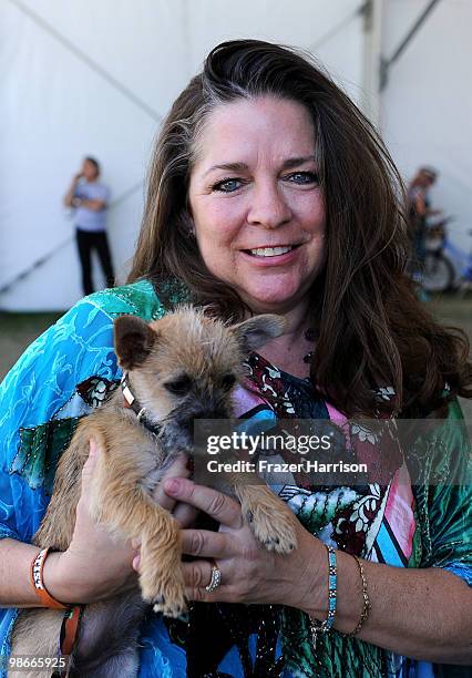 Musciain Carlene Carter poses backstage during day 2 of Stagecoach: California's Country Music Festival 2010 held at The Empire Polo Club on April...