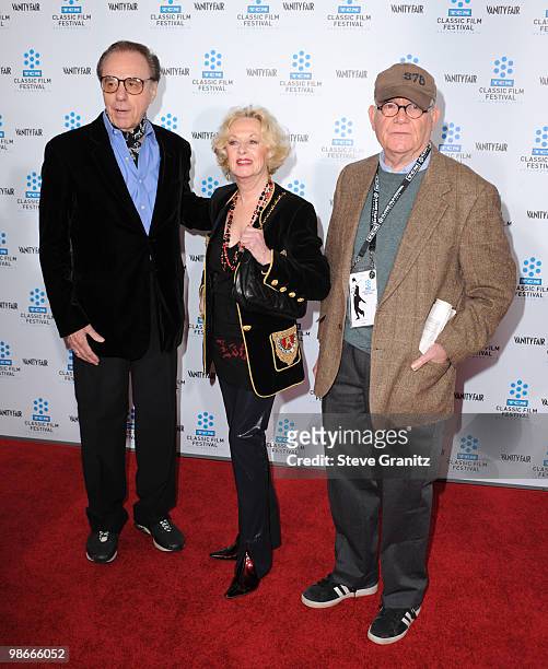 Actor/director Peter Bogdanovich and actress Tippi Hedren and writer Buck Henry attends the at Grauman's Chinese Theatre on April 22, 2010 in...
