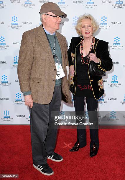 Actor/director Peter Bogdanovich and actress Tippi Hedren and writer Buck Henry attends the at Grauman's Chinese Theatre on April 22, 2010 in...