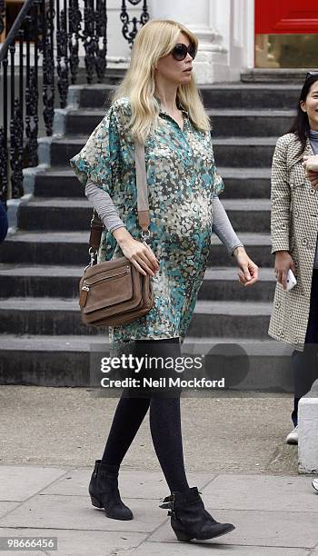 Claudia Schiffer Sighting on April 26, 2010 in London, England.