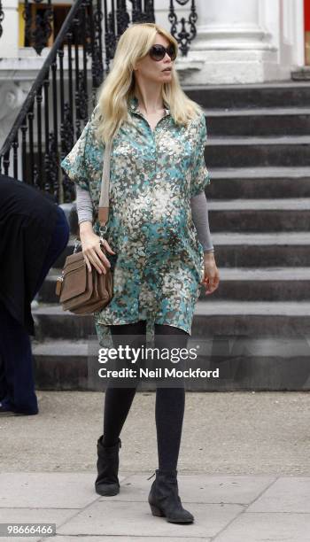Claudia Schiffer Sighting on April 26, 2010 in London, England.