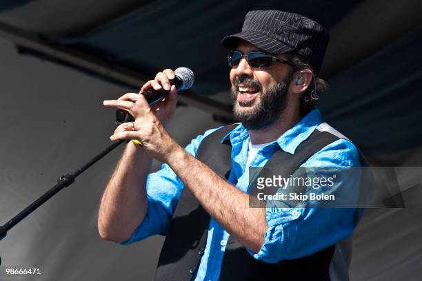 Dominican singer, songwriter and self-producer Juan Luis Guerra performs during day 3 of the 41st annual New Orleans Jazz & Heritage Festival at the...