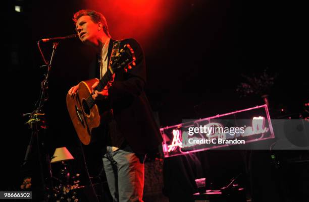 Alan Pownall perform on stage at Shepherds Bush Empire on April 22, 2010 in London, England.