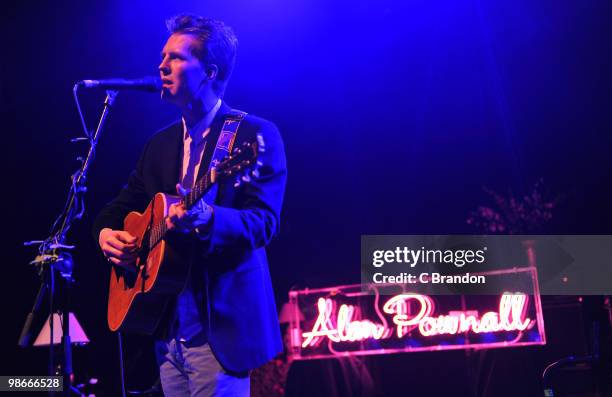 Alan Pownall performs on stage at Shepherds Bush Empire on April 22, 2010 in London, England.