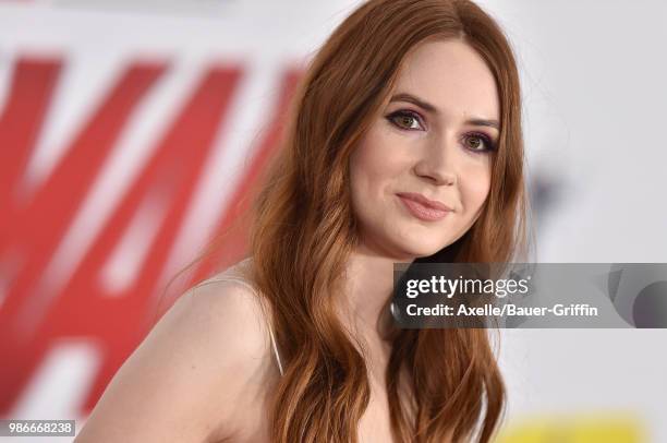 Actress Karen Gillan attends the premiere of Disney and Marvel's 'Ant-Man and the Wasp' at El Capitan Theatre on June 25, 2018 in Hollywood,...