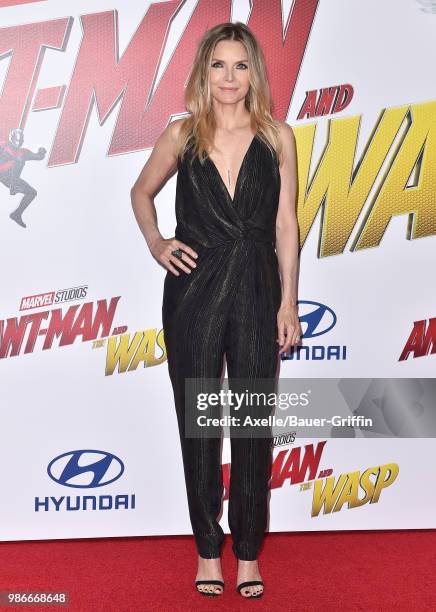 Actress Michelle Pfeiffer attends the premiere of Disney and Marvel's 'Ant-Man and the Wasp' at El Capitan Theatre on June 25, 2018 in Hollywood,...