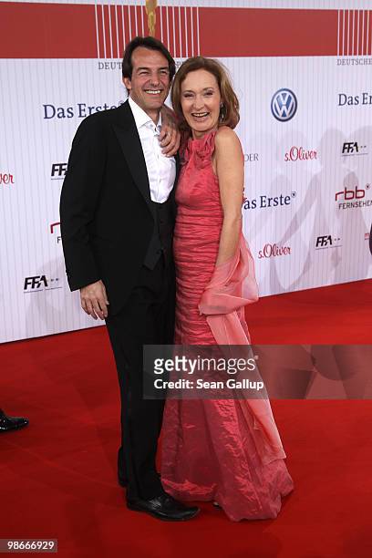 Eleonore Weissgerber and Hans-Werner attend the German film award at Friedrichstadtpalast on April 23, 2010 in Berlin, Germany.