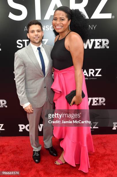 Jerry Ferrara and "Power" Creator and Executive Producer Courtney A. Kemp attend the Starz "Power" The Fifth Season NYC Red Carpet Premiere Event &...