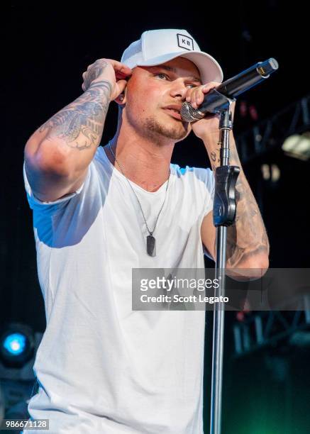 Kane Brown performs at DTE Energy Music Theater on June 28, 2018 in Clarkston, Michigan.