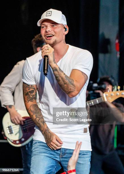 Kane Brown performs at DTE Energy Music Theater on June 28, 2018 in Clarkston, Michigan.