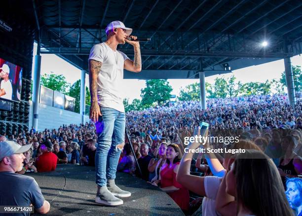 Kane Brown performs at DTE Energy Music Theater on June 28, 2018 in Clarkston, Michigan.