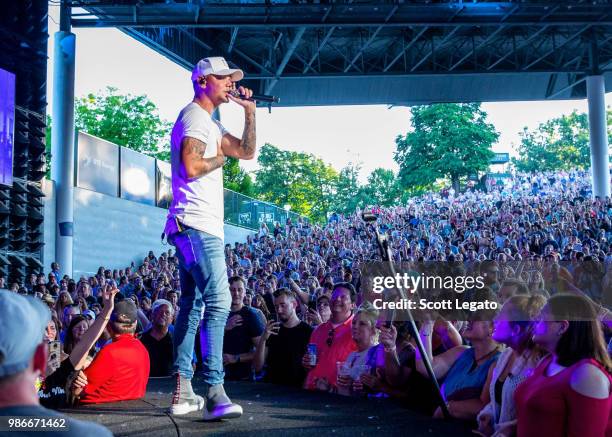 Kane Brown performs at DTE Energy Music Theater on June 28, 2018 in Clarkston, Michigan.