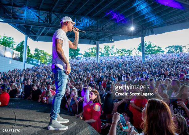 Kane Brown performs at DTE Energy Music Theater on June 28, 2018 in Clarkston, Michigan.