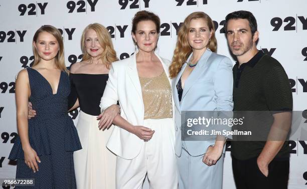 Actors Eliza Scanlen, Patricia Clarkson, Elizabeth Perkins, Amy Adams and Chris Messina attend the "Sharp Objects" screening and conversation at 92nd...