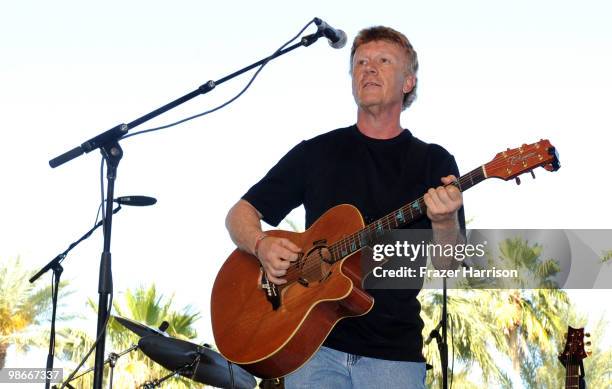 Musician Steven Weinmeister of Firefall pose backstage during day 2 of Stagecoach: California's Country Music Festival 2010 held at The Empire Polo...