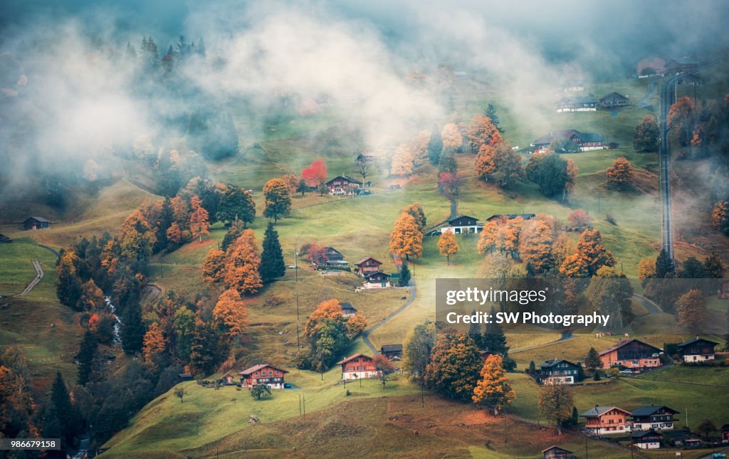 Dreamy mountain slope in Grindelwald