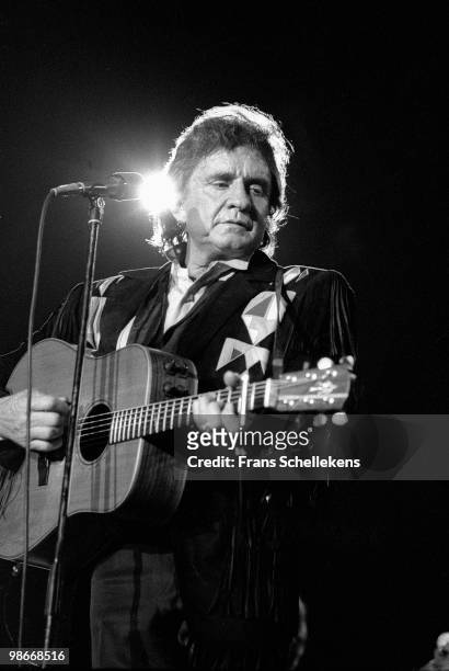 Johnny Cash performs live in Rotterdam, Netherlands on September 02 1987