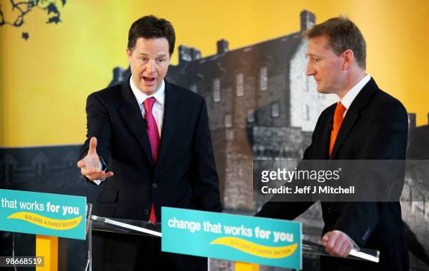 Liberal Democrat Leader Nick Clegg and Scottish Liberal Democrat Leader Tavish Scott will, hold a General Election press conference in Dynamic Earth...