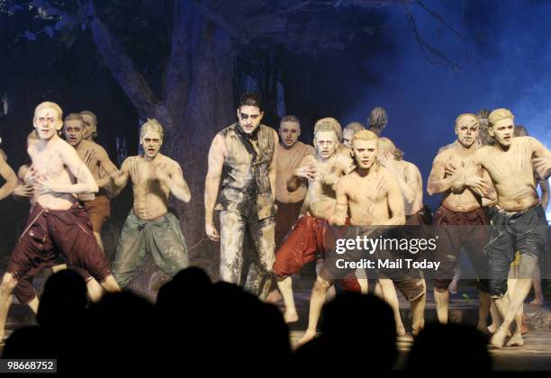 Abhishek Bachchan performs at the music launch of the film Raavan in Mumbai on April 24, 2010.