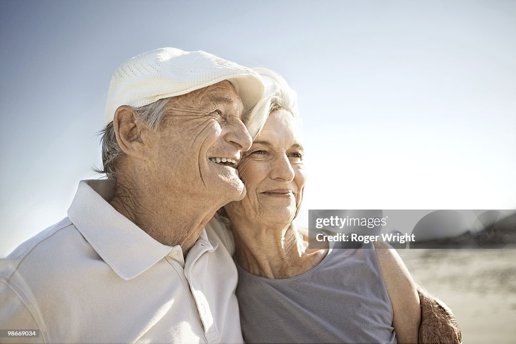 Senior couple on beach