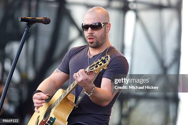 Chris Daughtry of the band Daughtry performs during day 2 of the 2010 NCAA Big Dance Concert Series at White River State Park on April 3, 2010 in...