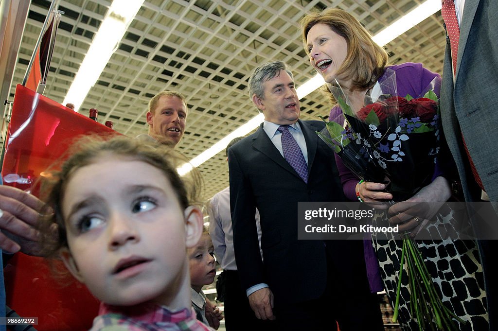 Gordon Brown Campaigns Along The South Coast