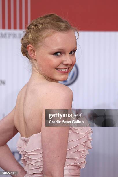 Maria Victoria Dragus attends the German film award at Friedrichstadtpalast on April 23, 2010 in Berlin, Germany.