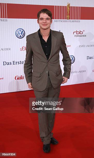 Tobias Schenke attends the German film award at Friedrichstadtpalast on April 23, 2010 in Berlin, Germany.