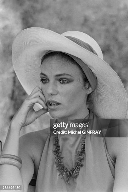 Jacqueline Bisset lors du tournage du film 'Le Magnifique' réalisé par Philippe de Broca au Mexique, en mai 1973.