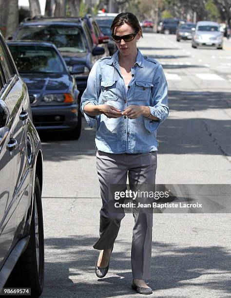 Jennifer Garner is seen on April 2, 2010 in Santa Monica, California.