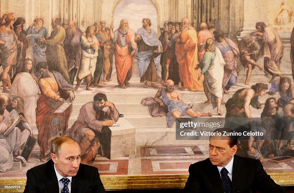 Silvio Berlusconi Meets With Vladimir Putin