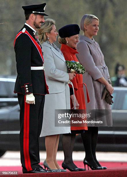 Prince Haakon of Norway, Princess Mette-Marit of Norway, Svetlana Medvedeva, Queen Sonja of Norway and Princess Mette-Marit of Norway attend the...