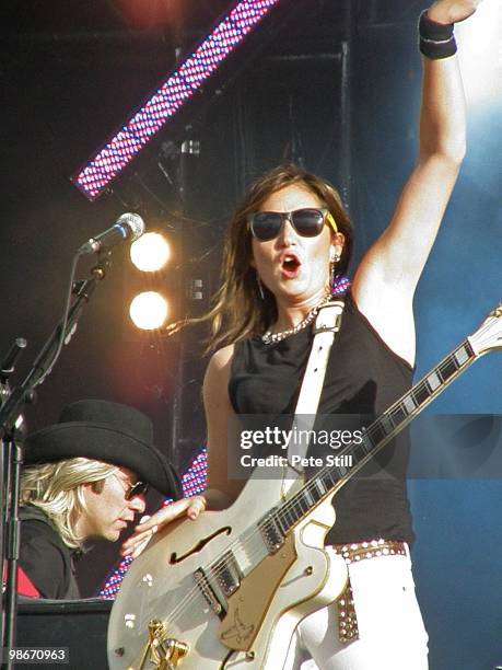 Tunstall performs on stage on Day 2 of 'Hard Rock Calling' on June 29th, 2008 in Hyde Park, London, England.