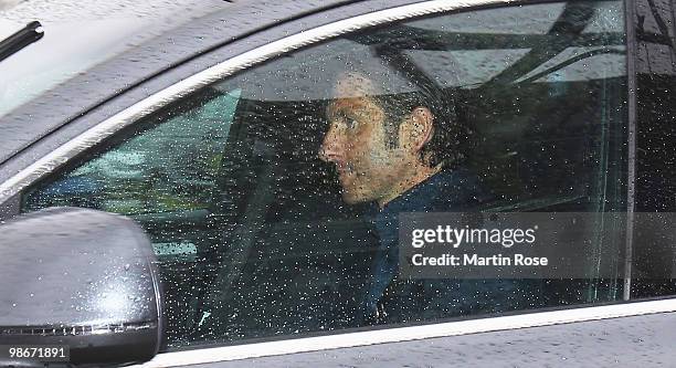 Former head coach of Hamburg Bruno Labbadia is seen after the Hamburger SV training session at the HSH Nordbank Arena on April 26, 2010 in Hamburg,...