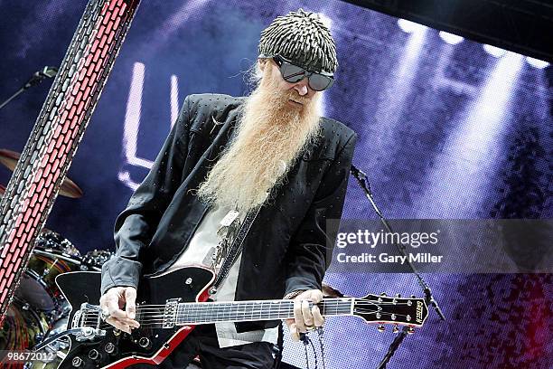 Musician Billy Gibbons of ZZ Top performs in concert at The Backyard on April 25, 2010 in Austin, Texas.