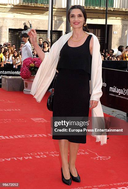 Angela Molina attends the 13th Malaga Film Festival on April 26, 2010 in Malaga, Spain.